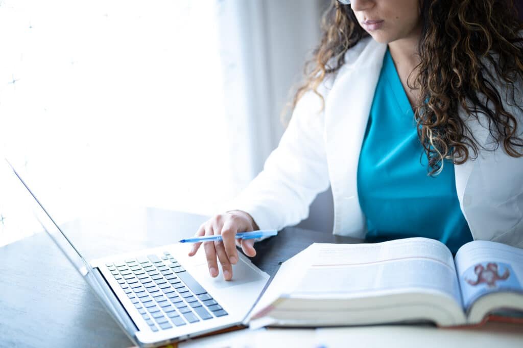 healthcare-worker-wearing-lab-coat